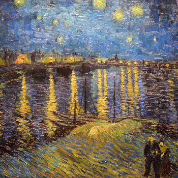 Nuit étoiléé sur le Rhone van Van Gogh
