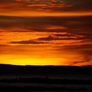 Tijdens de zonsopkomst in Jinja