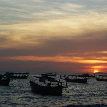zonsondergang bij Sihanoukville <3