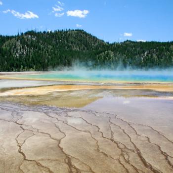 De kleuren van Grand Prismatic Spring zijn prachtig!