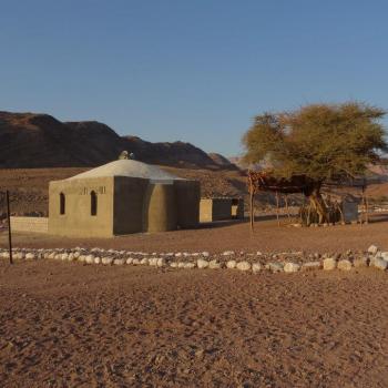 Moskee in dorpje in Dana Nature Reserve