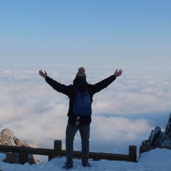 De bergen van Huangshan, erg mooie beklimming. 