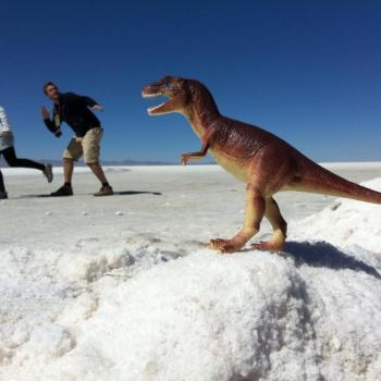 Oneindige leegte op de uitgestrekte Salar de Uyuni