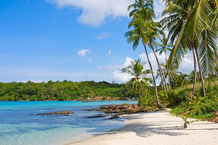 Witte zandstranden op Koh Kood