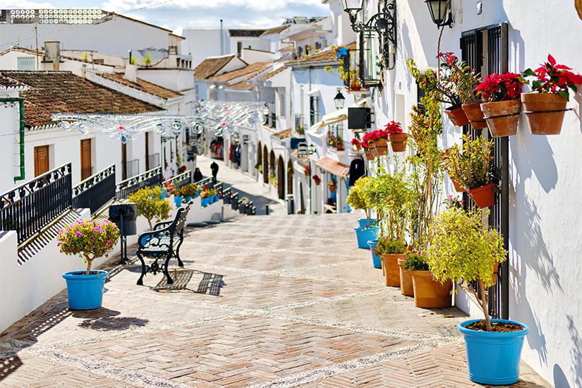 Idyllisch straatje in Mijas