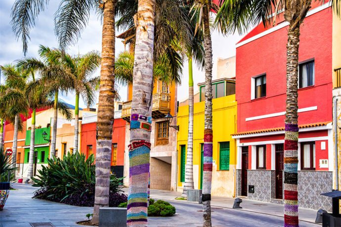 Kleurrijke huizen in Puerto de la Cruz