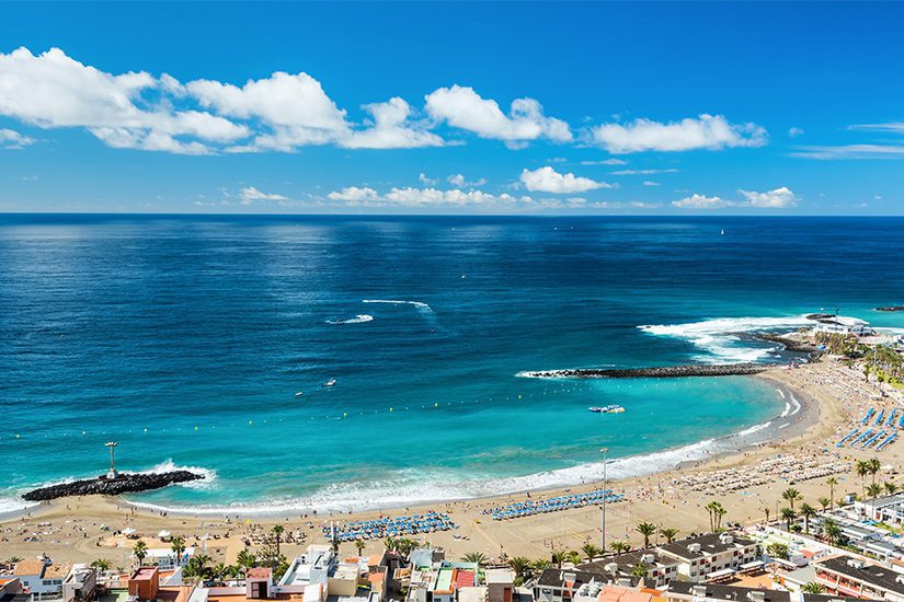 Playa de las Vistas op Tenerife