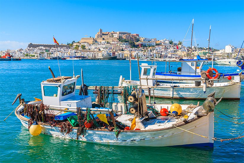 Vissersboten bij Ibiza-Stad