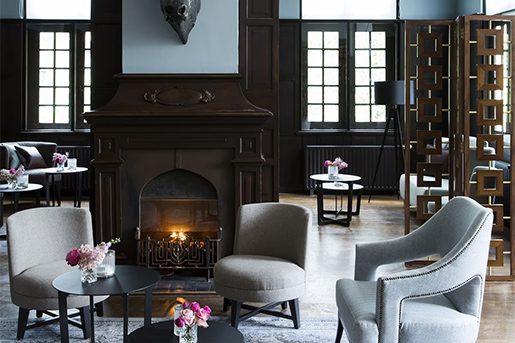 Lobby van Kasteelhotel Kerckebosch
