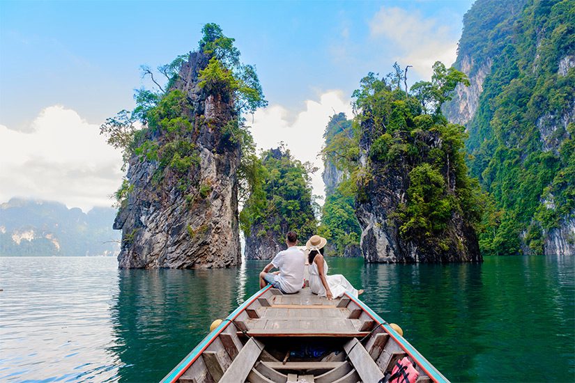 Cheow Larn Lake in Khao Sok National Park Thailand