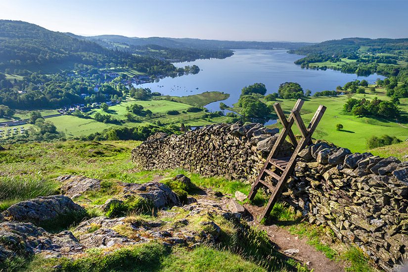 Lake Windermere in het Lake District