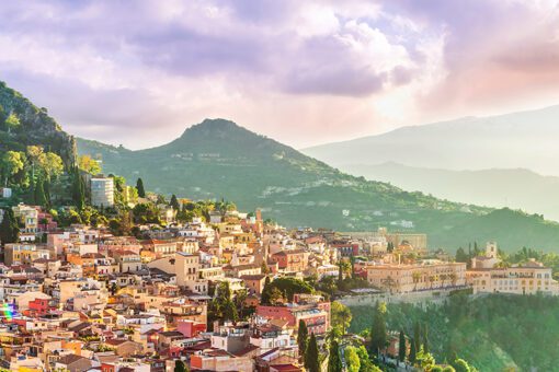 Taormina stad op Sicilië
