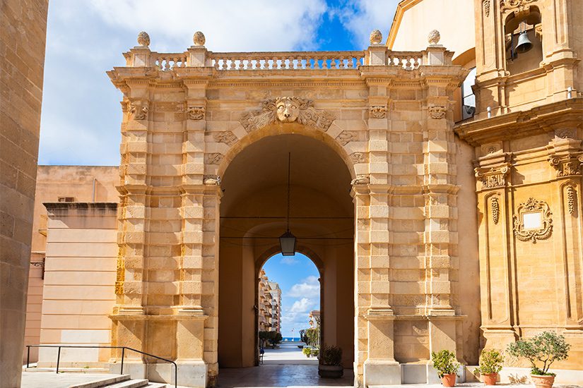 Centrum van Marsala op Sicilië