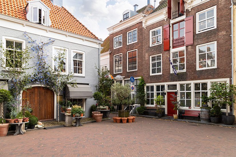 Pleintje in het centrum van Middelburg
