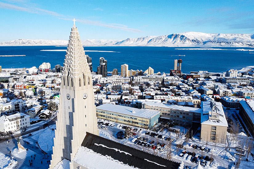 Reykjavik in de winter