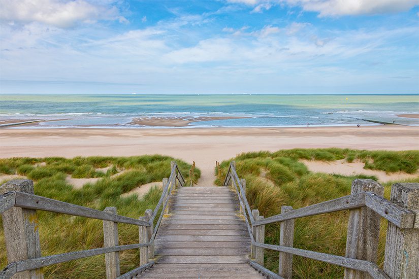 Strand in de Belgische badplaats Blankenberge