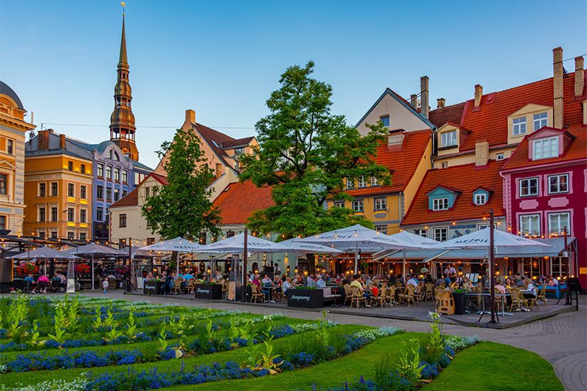 Terrassen in Riga