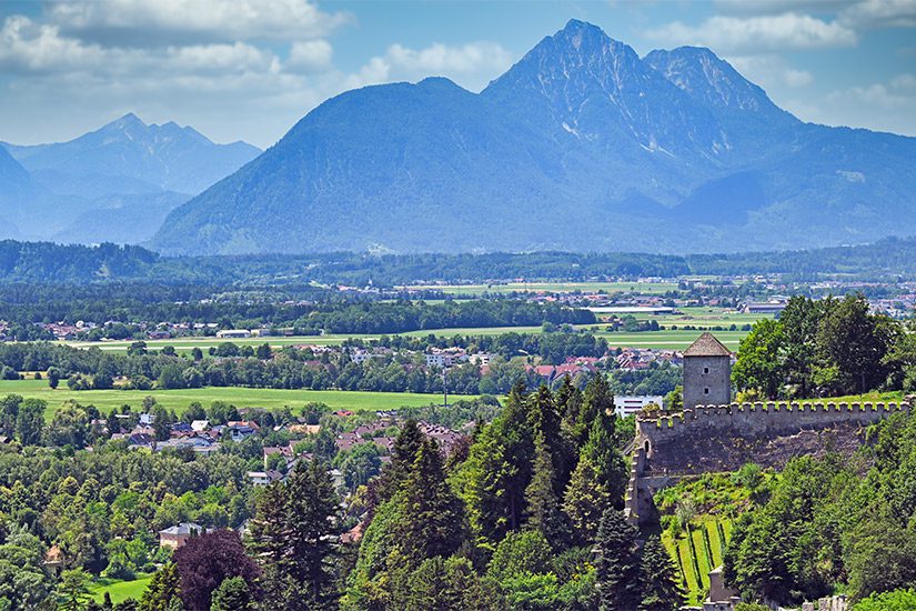 Salzburgerland, uitzicht vanaf het fort Hohensalzburg