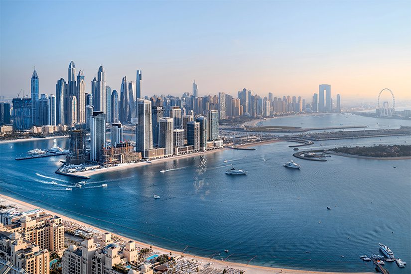Skyline van Jumeirah Beach (Dubai)
